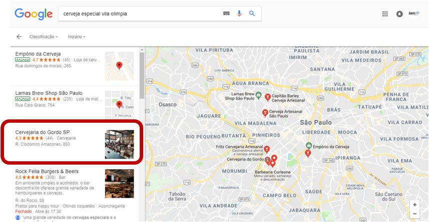 Site para Bares e Restaurante - Exposição no Google